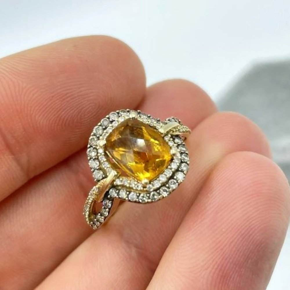 LeVian Citrine & Diamond Ring